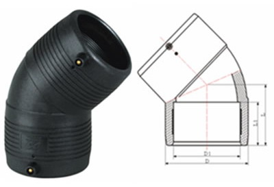 電熔45°彎頭